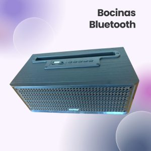 Bocinas Bluetooth, vintage, color oscuro, Ewtto modelo Et-P1067B