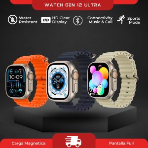 Smartwatch Gen 12 ultra, pantalla completa big 2.1, perilla con scroll